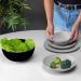 4 Bowls de Vidro Opalino 1,8L Diwali Black Lyor 21cm Tigela Saladeira Cumbuca