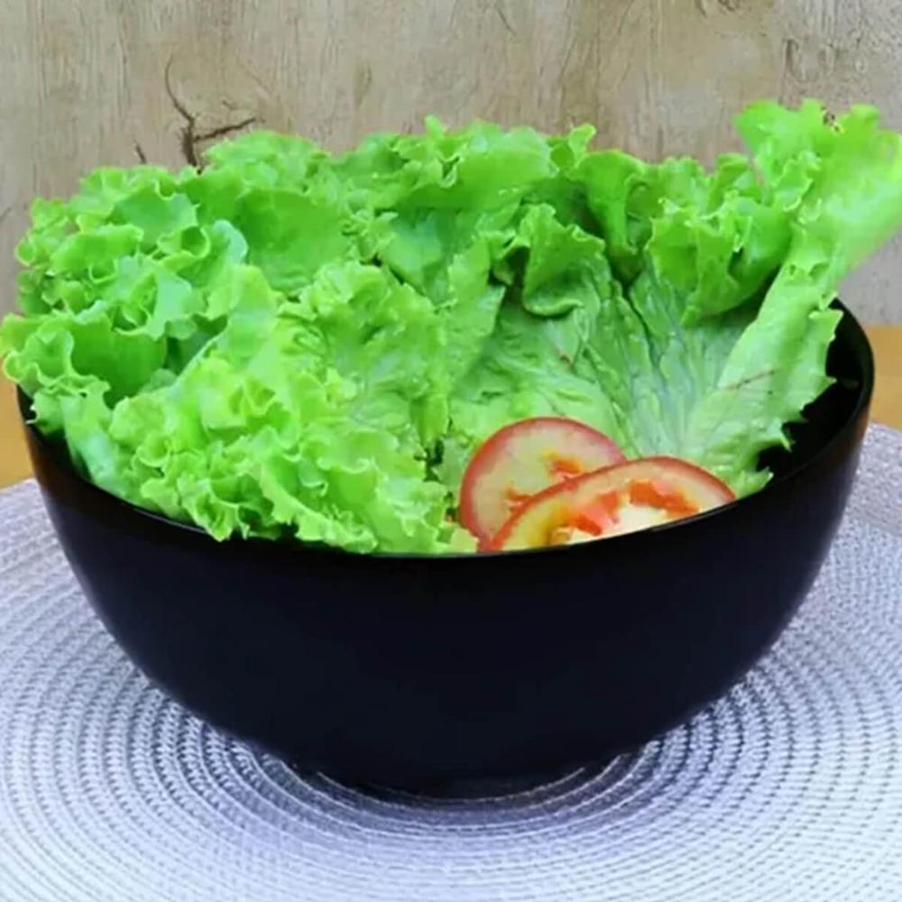4 Bowls de Vidro Opalino 1,8L Diwali Black Lyor 21cm Tigela Saladeira Cumbuca