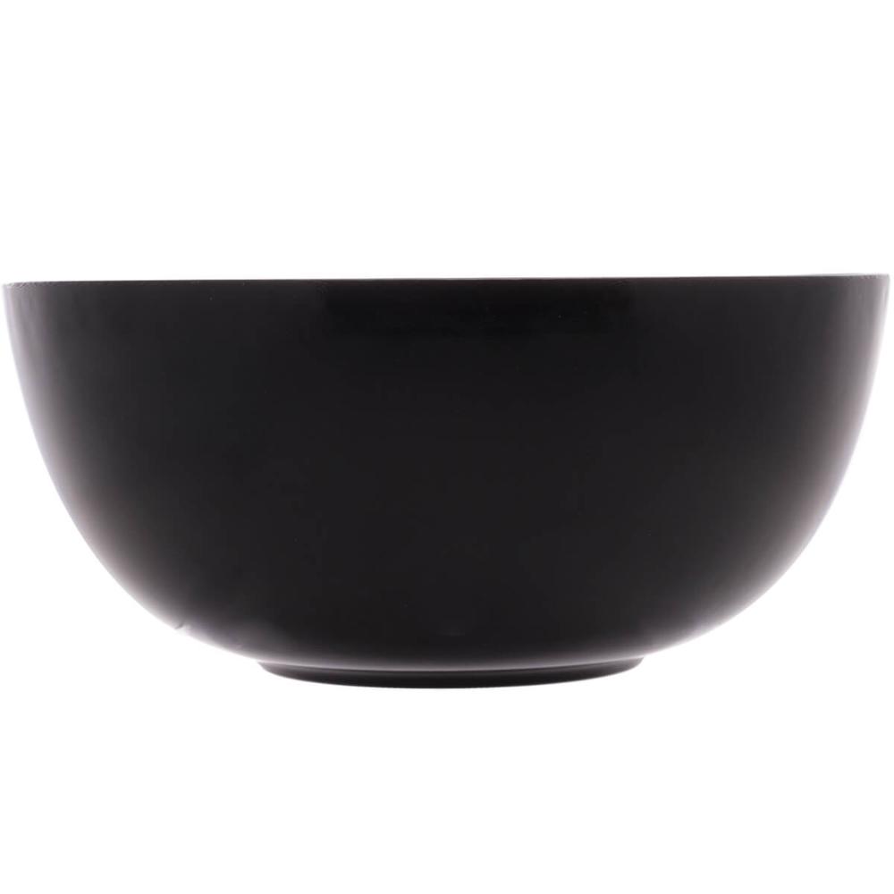 4 Bowls de Vidro Opalino 1,8L Diwali Black Lyor 21cm Tigela Saladeira Cumbuca