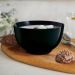 4 Bowls de Vidro Opalino 1,8L Diwali Black Lyor 21cm Tigela Saladeira Cumbuca