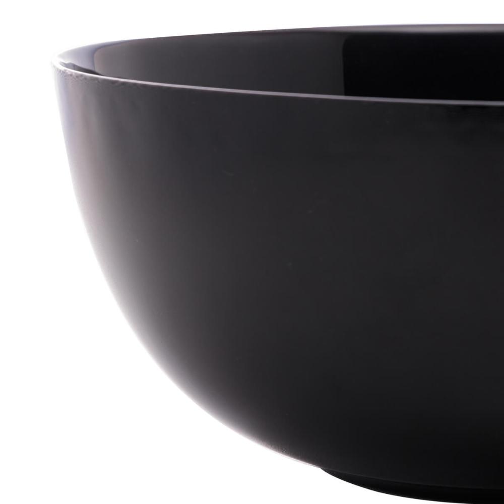 4 Bowls de Vidro Opalino 1,8L Diwali Black Lyor 21cm Tigela Saladeira Cumbuca