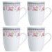 4 Canecas de Porcelana para Chá 310ml com Tampa e Filtro Ino