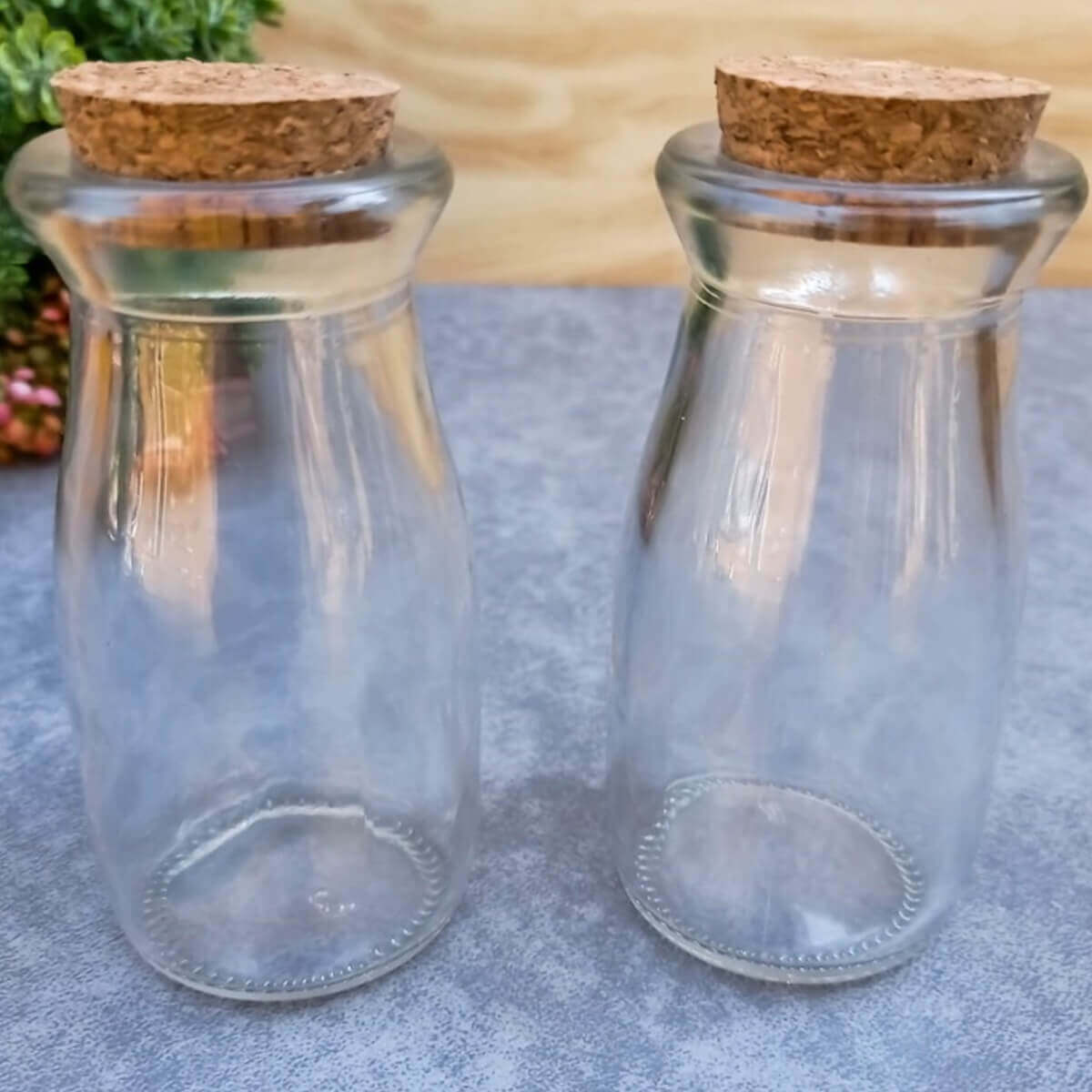 48 Porta Temperos de Vidro 200ml Tampa Rolha Lyor Restaurantes Decorar e Guardar Especiarias