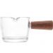 5 Molheiras Lyor de Vidro 100ml Cabo de Bambu Restaurante Cr