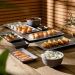 5 Travessas Bandejas de Melamina 29x14cm Servir Sushi Retangular Granilite Lyor