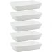 5 Travessas Brancas de Porcelana 29x20x5cm Retangulares Línea Refratário para Gratinados