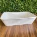 5 Travessas Brancas de Porcelana 29x20x5cm Retangulares Línea Refratário para Gratinados