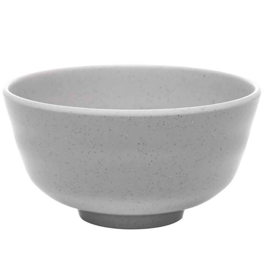 6 Bowls Cumbucas de Melamina 350ml Lyor Yakisoba Cereal Tóquio Granilite Cinza