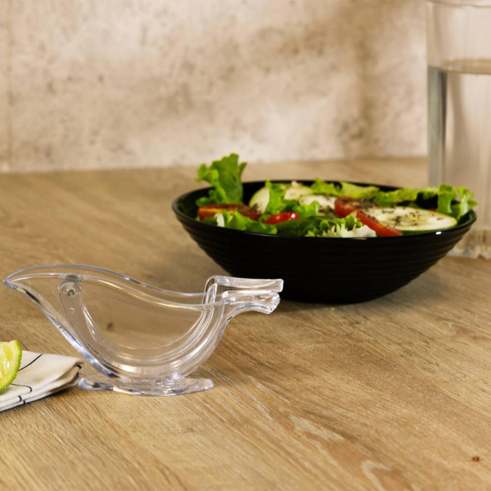 6 Bowls Pretos Harena Black 16cm de Vidro Opalino 370ml Cumbuca para Servir Saladas Petiscos Lyor