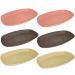 6 Petisqueiras Bambu Plástico Lines Lyor Sortidas 29x18cm Retangular Travessas Frios