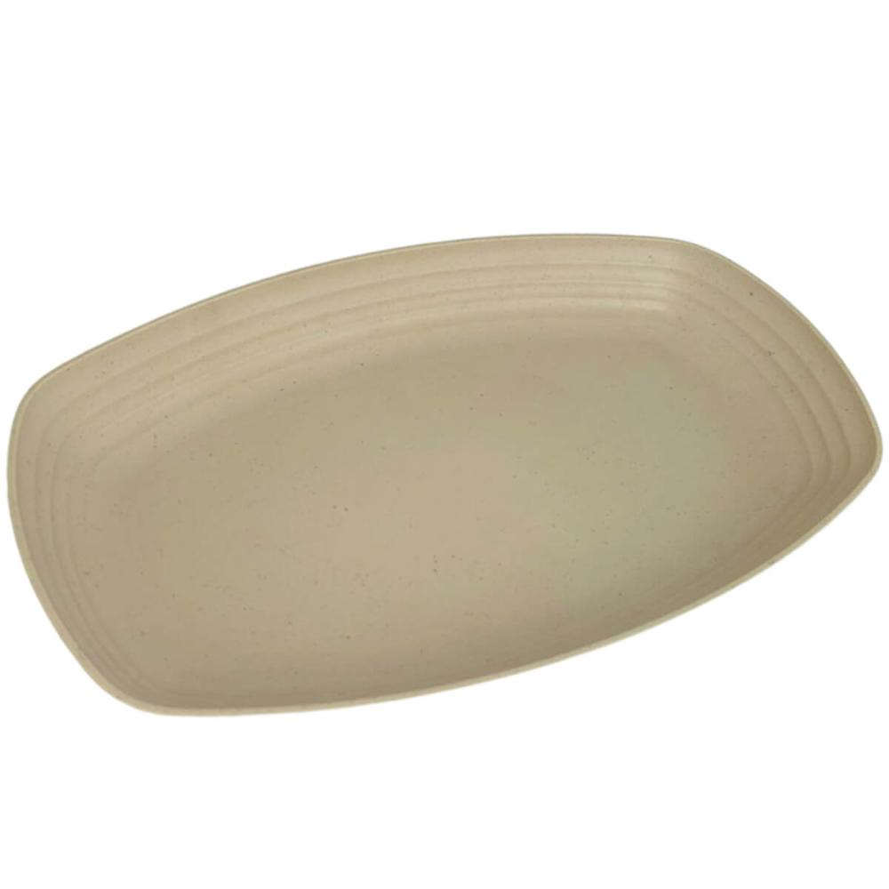 6 Petisqueiras Bambu Plástico Lines Lyor Sortidas 29x18cm Retangular Travessas Frios