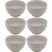 6 Tigelas 680ml Cumbucas Bowls de Cerâmica Lyor Bege Cronus Sobremesa Sopa