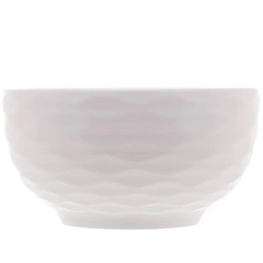 6 Tigelas de Porcelana Brancas Lyor 400ml Bowls Açaí Sobremesa Caldos Sopas