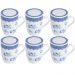 6 Xícaras de Chá Porcelana 310ml com Tampa Infusor Lyor Canecas Super White Grécia