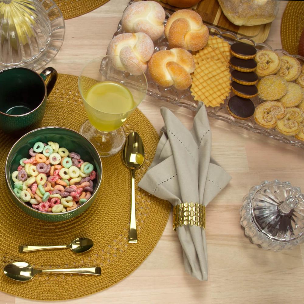 Bandeja Cristal Angel Wolff com Alça 35x21x3cm Café Decorar Mesa Posta