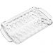 Bandeja Cristal Angel Wolff com Alça 35x21x3cm Café Decorar Mesa Posta