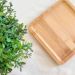 Bandeja de Bambu Square Lyor 17x17cm Prato Pequeno Quadrado