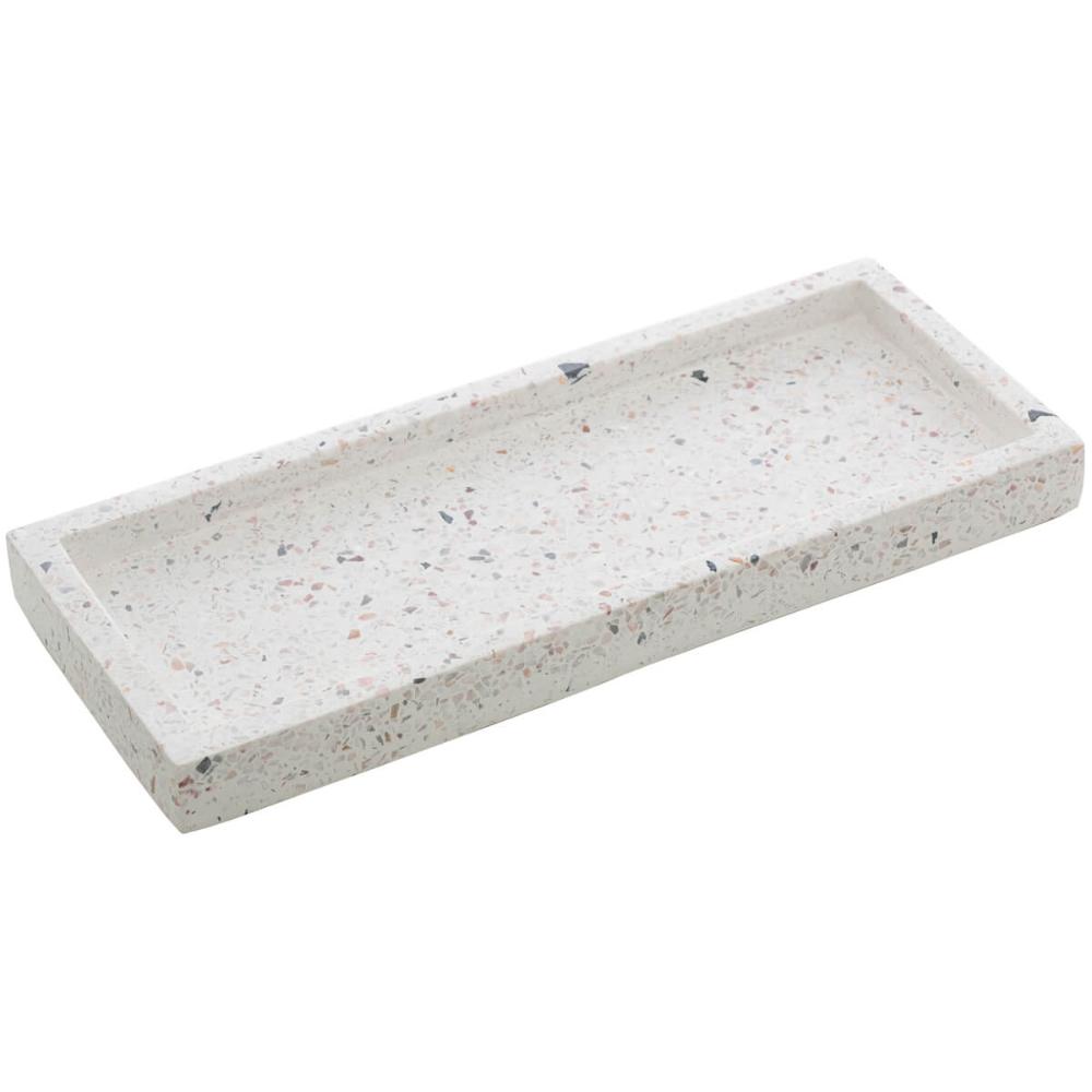 Bandeja de Mármore Terrazo Lyor Retangular 25x10x2cm Decorat