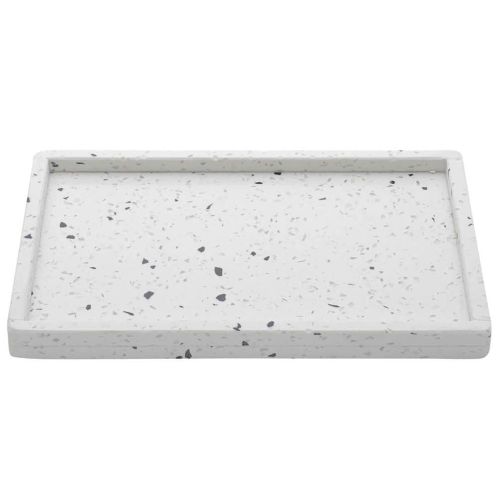 Bandeja de Mármore Terrazzo Lyor 26,5x17x2cm Decorativa Reta