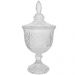 Bomboniere Potiche de Cristal Baleiro com Pé e Tampa Dublin Lyor Decorativo Transparente