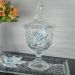 Bomboniere Potiche de Cristal Baleiro com Pé e Tampa Dublin Lyor Decorativo Transparente