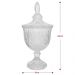 Bomboniere Potiche de Cristal Baleiro com Pé e Tampa Dublin Lyor Decorativo Transparente