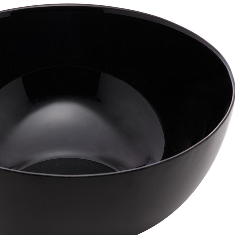 Bowl De Vidro 1,8l Tigela Cumbuca Lyor Saladeira Diwali Black Opalino 21cm