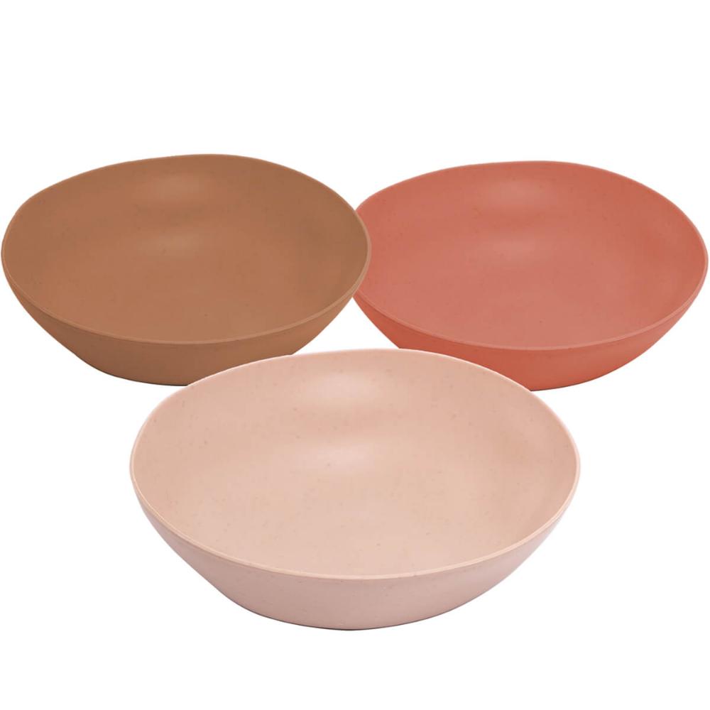 Bowl de Bambu Ecológico 13x4cm Organic Lyor Sortido Tigela Cumbuca para Servir Sobremesa Petiscos Fruta