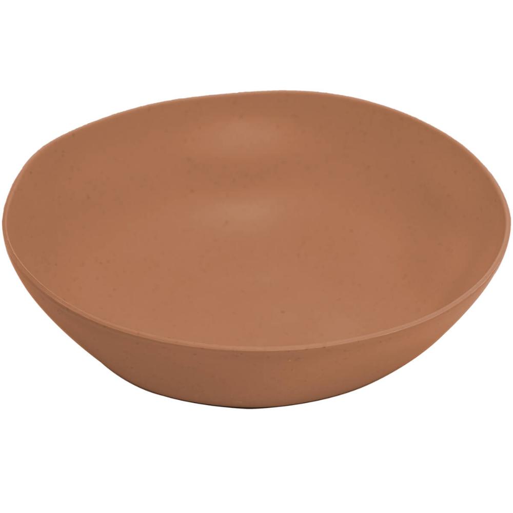 Bowl de Bambu e Plástico 12x4cm Organic Lyor Sortido Cumbuca Pequena para Frutas Petiscos Sobremesa