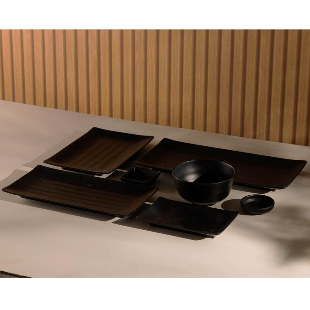 Bowl de Melamina Tóquio Lyor Preto 450ml Oriental Shimeji Ya