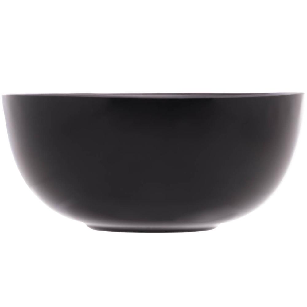 Bowl de Vidro 300ml Tigela Cumbuca Preta Shimeji Opalino Diwali Sobremesa