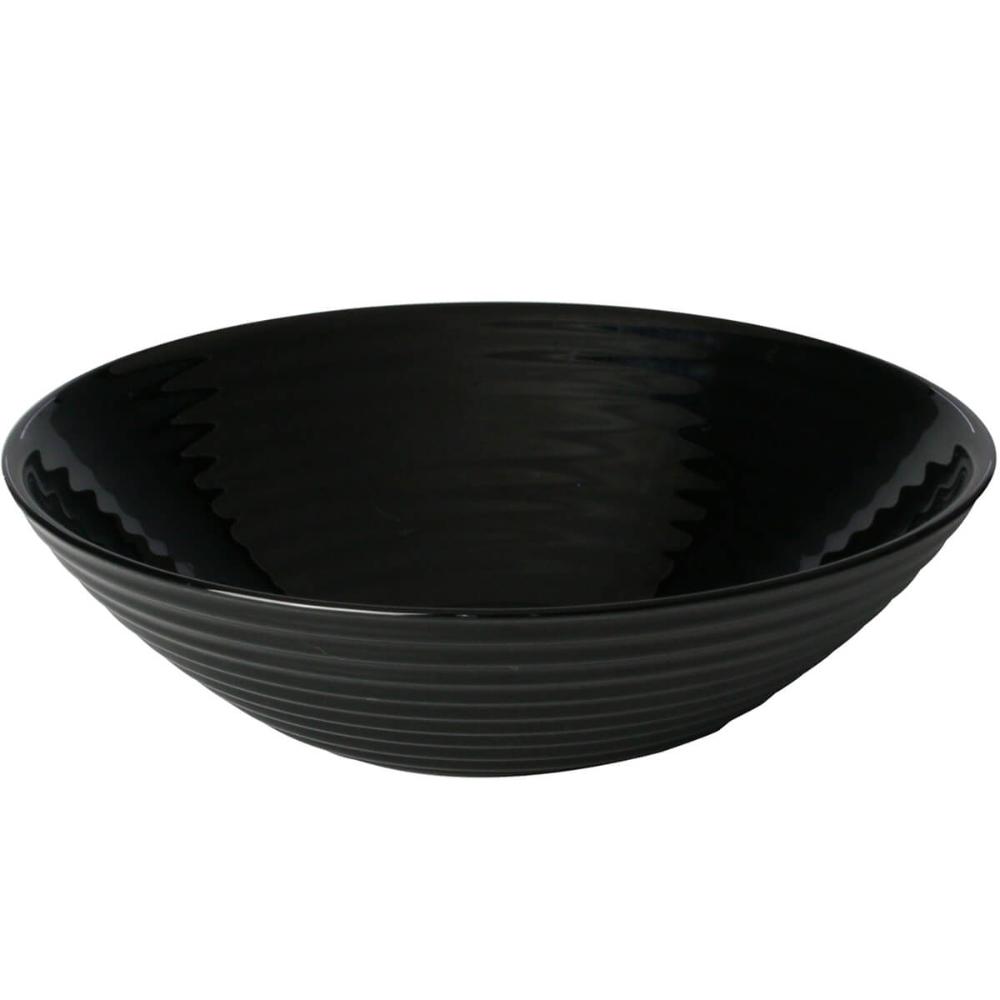 Bowl de Vidro Opalino Harena Black 16cm Lyor 370ml Servir Sa