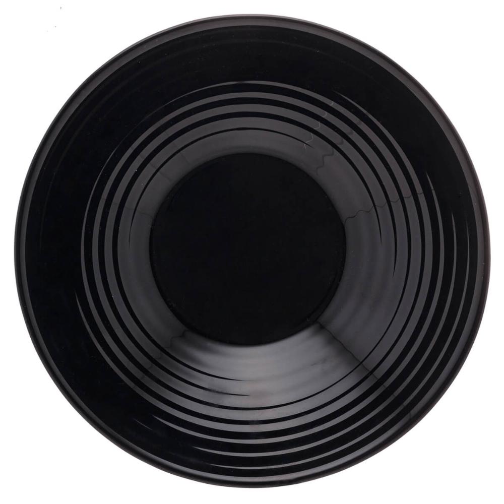 Bowl de Vidro Opalino Harena Black 16cm Lyor 370ml Servir Sa