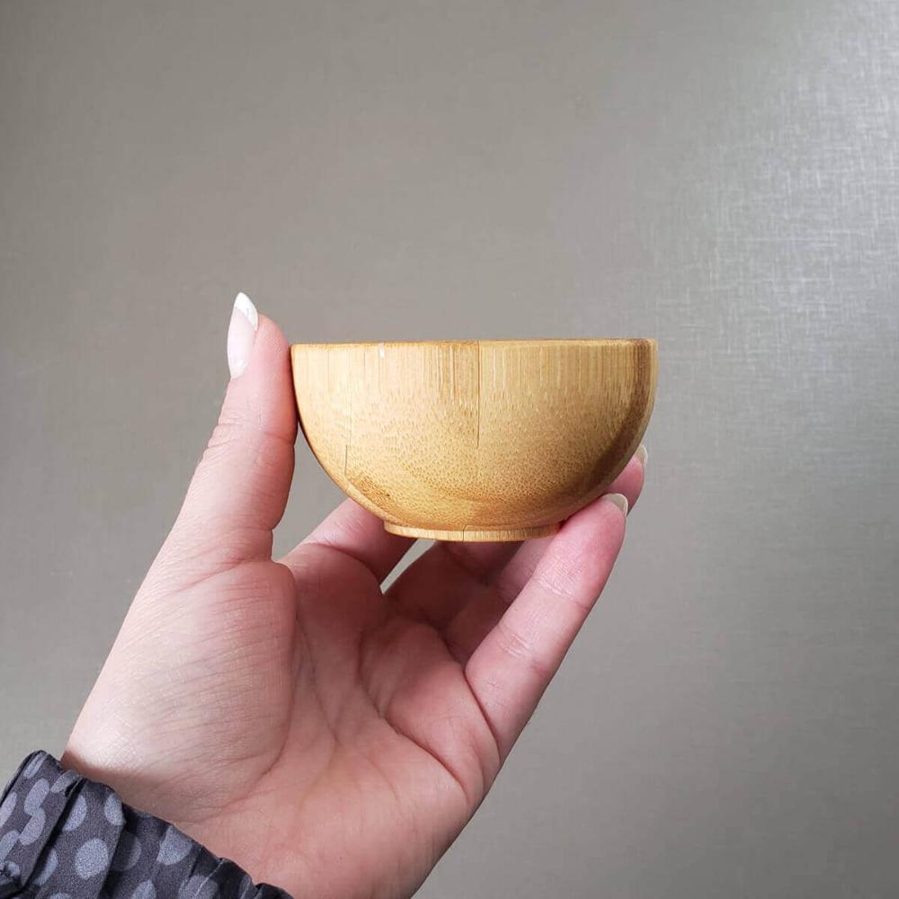 Bowls de Bambu 12 Peças Restaurante Bar Molheiras Redondas Petisco Verona Lyor
