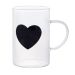 Caneca Black Heart Transparente 280 ml