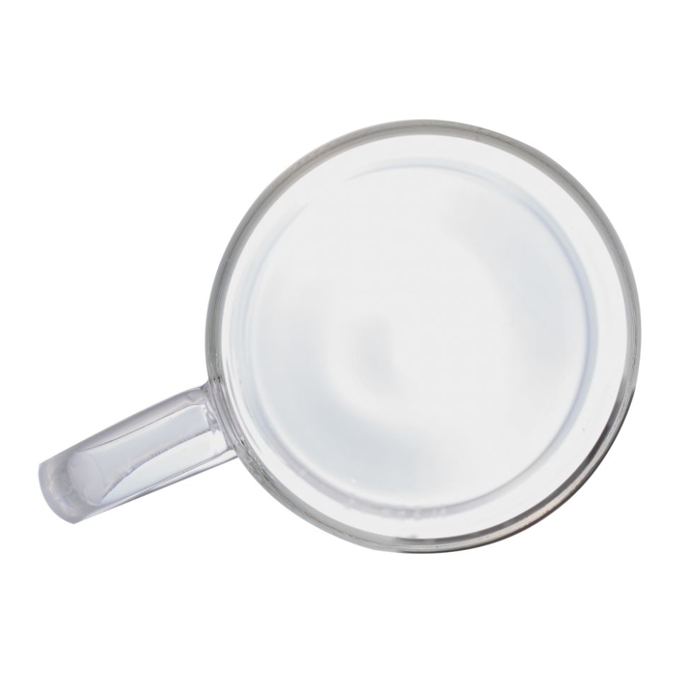 Caneca Black Heart Transparente 280 ml