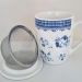 Caneca de Porcelana 310ml Com Tampa Filtro Lyor Grécia Colorida Super White