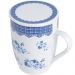 Caneca de Porcelana 310ml Com Tampa Filtro Lyor Grécia Colorida Super White