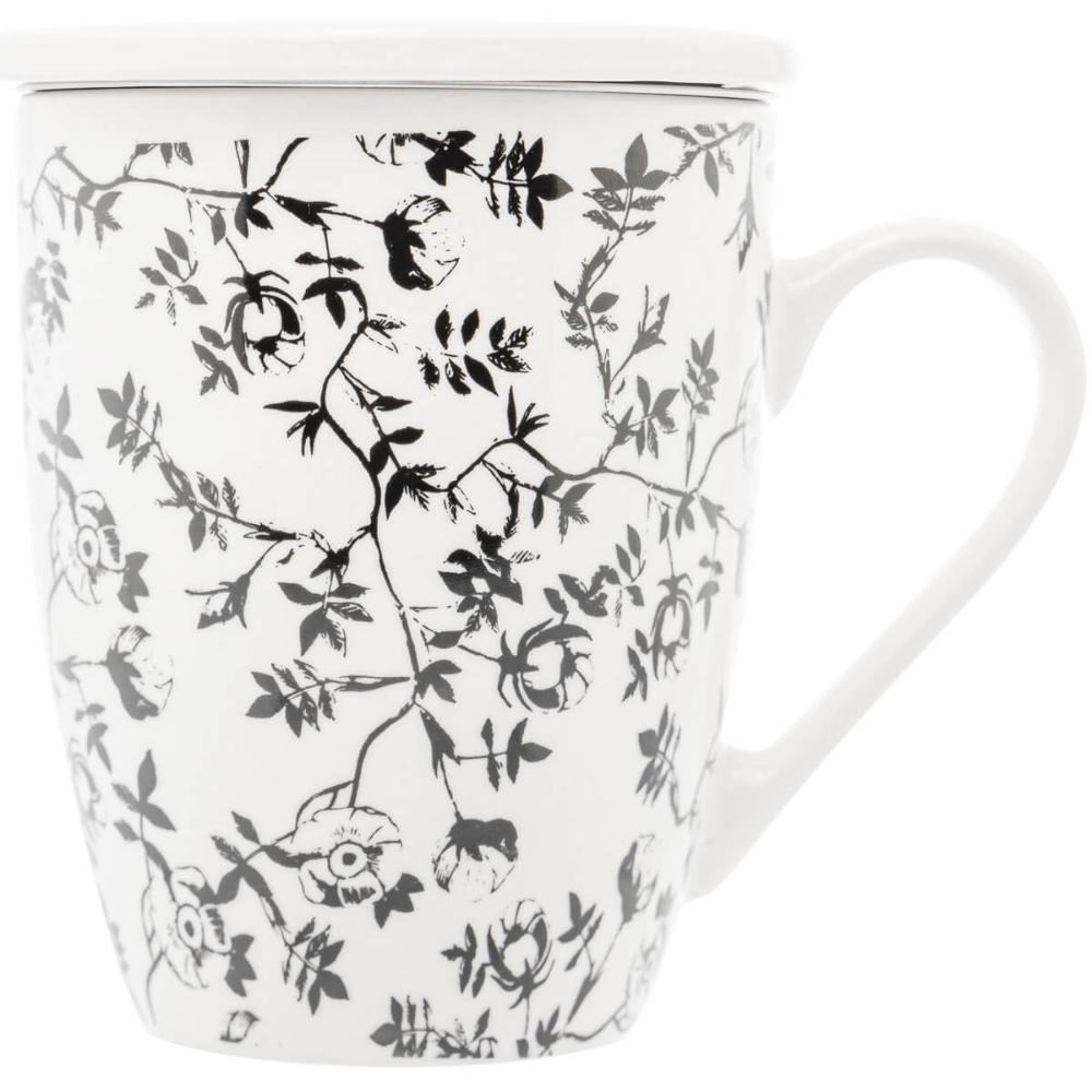 Caneca de Porcelana com Tampa e Filtro Lyor Xícara de Chá 31