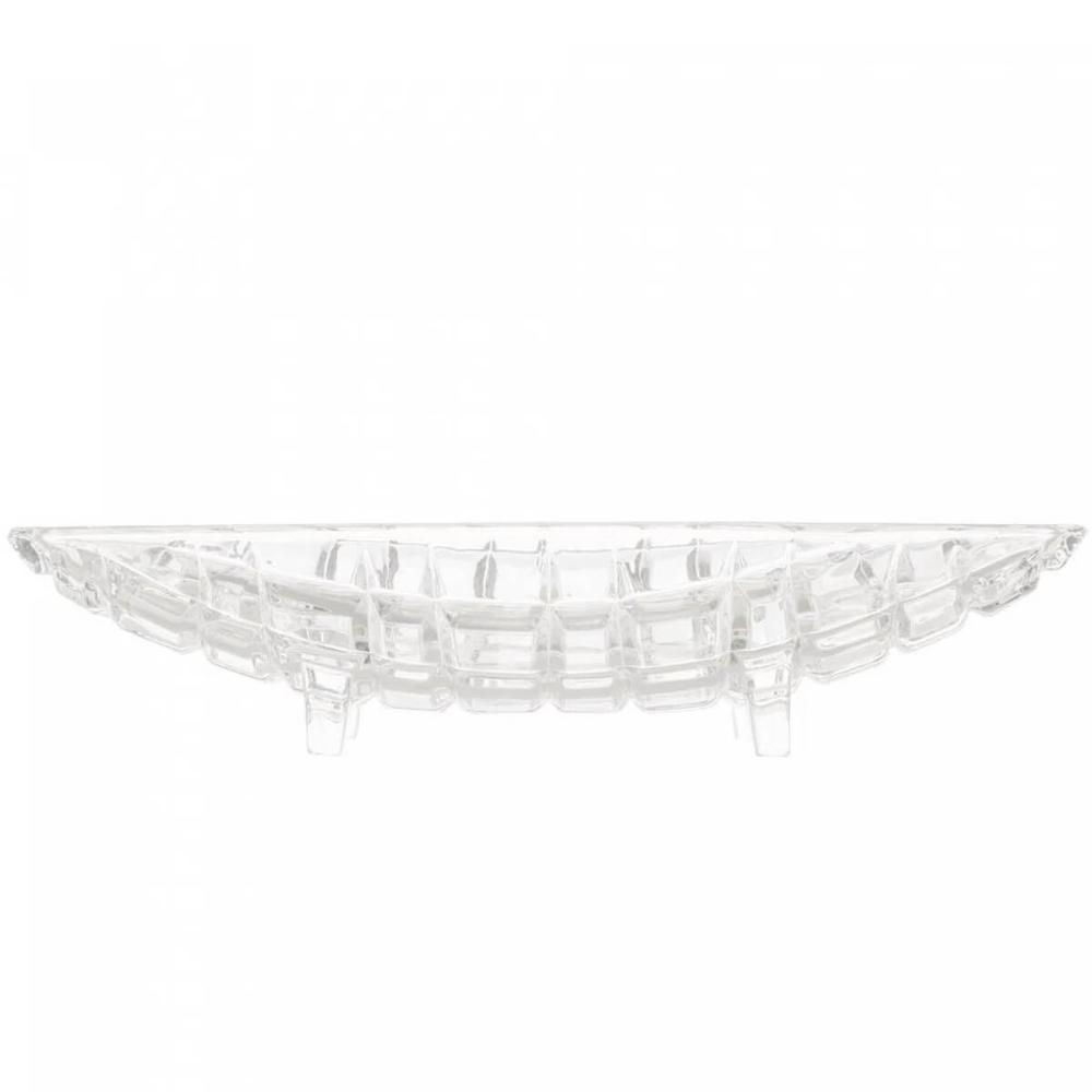 Centro de Mesa Cristal Deli Lyor 26x14x5,5cm Fruteira Decorativo Sala Jantar