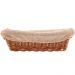 Cesta Porta Pão Lyor 24,5x17cm Retangular Rattan Plástico Forro Tecido Cesto