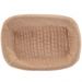 Cesta Porta Pão Lyor 24,5x17cm Retangular Rattan Plástico Forro Tecido Cesto