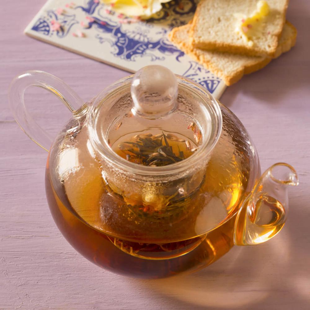Chaleira de Vidro Borossilicato para Chá com Infusor que Vai