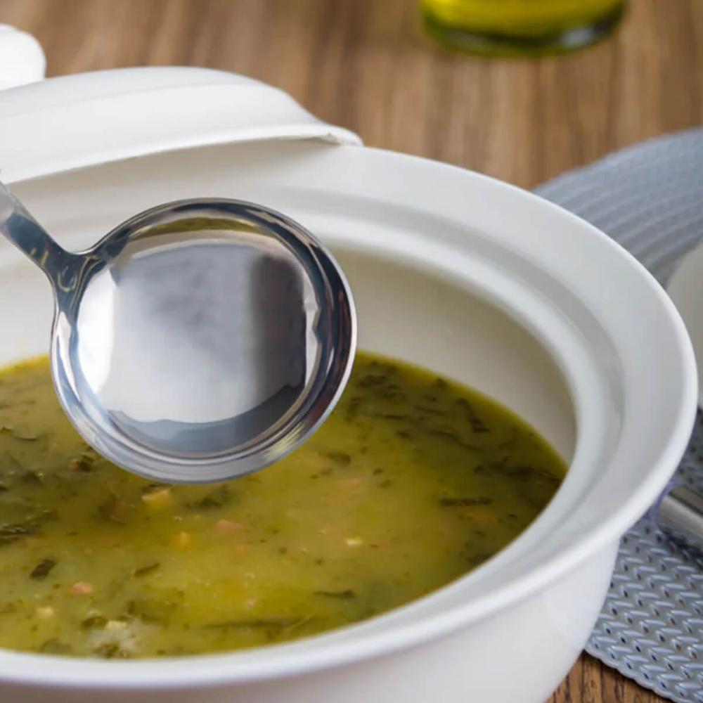 Concha de Cozinha Aço Inox Positano 33,5cm Lyor para Servir Sopa Feijão Molhos