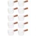 Conjunto 10 Molheiras de Vidro 50ml Lyor para Caldas Molhos Mel Restaurante com Cabo Bambu