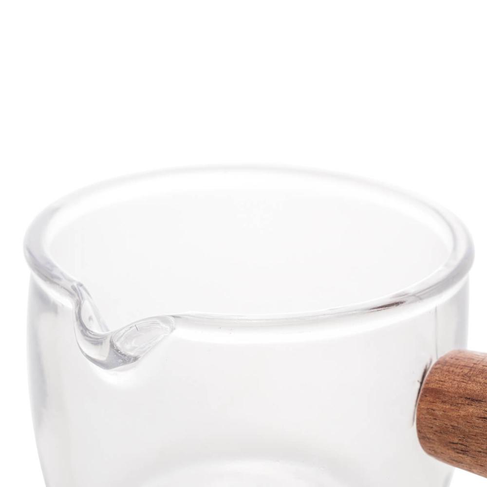 Conjunto 10 Molheiras de Vidro 50ml Lyor para Caldas Molhos Mel Restaurante com Cabo Bambu