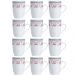 Conjunto 12 Canecas de Porcelana Xícaras de Chá 310ml com Tampa Filtro Inox Infusor Lyor Rosa