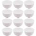 Conjunto 12 Cumbucas de Porcelana Brancas para Sopas Caldos Bowls Lyor Wave 14x7,5cm