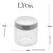 Conjunto 12 Potes de Vidro com Tampa Inox 870ml cada Lyor Sydney Biscoito Condimento