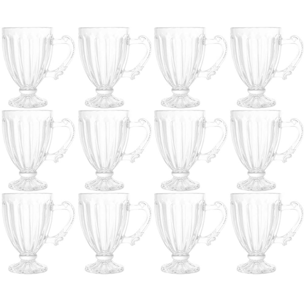 Conjunto 12 Xícaras de Café 100ml Cristal Imperial Lyor Taças para Cafézinho Padaria Casa